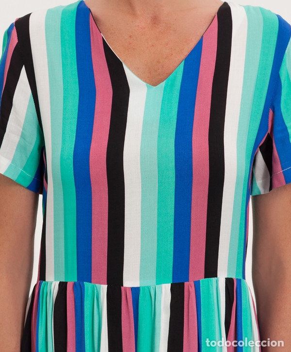 Nuevo: Vestido rayas multicolores talla 38 - Foto 3