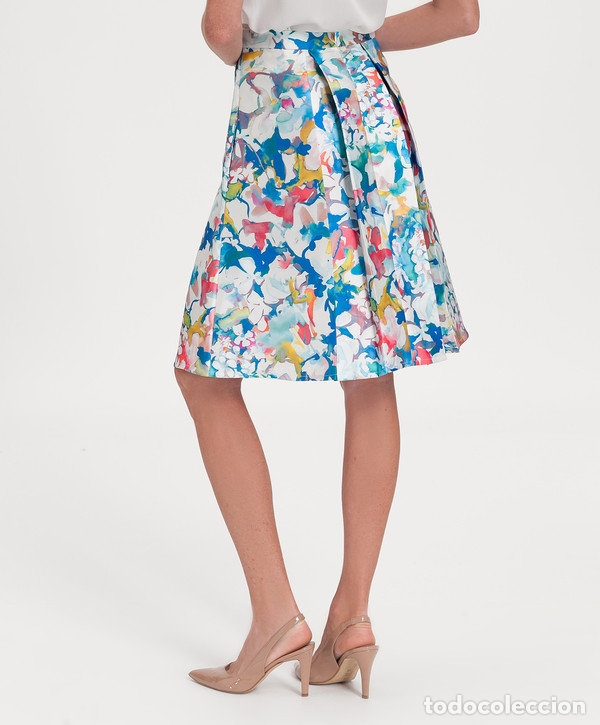 Nuevo: Falda estampada dos larguras talla 38 - Foto 2