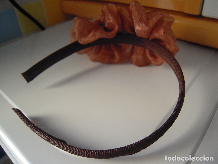 Nuevo: Diadema marr&oacute;n flores chiff&oacute;n - Foto 2