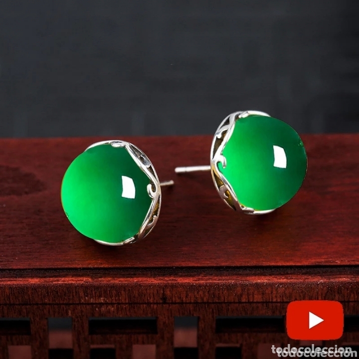 Nuevo: Pendientes de Plata y Jade ENV&Iacute;O GRATIS!! - Foto 1