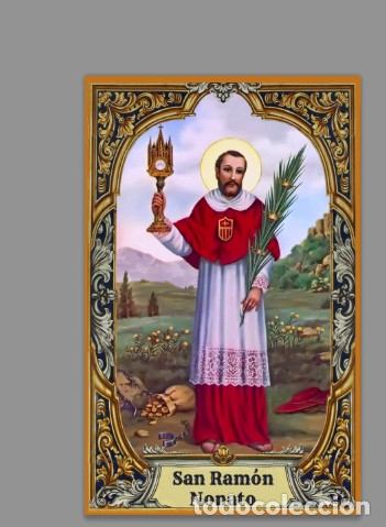Nuevo: Azulejo 20x30 de san Ram&oacute;n Nonato con greca - Foto 1