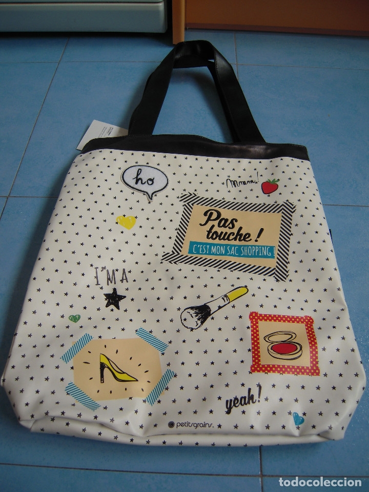 Nuevo: Bolso shopper estrellas, dibujos y texto - Foto 2