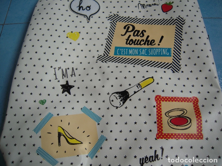 Nuevo: Bolso shopper estrellas, dibujos y texto - Foto 3