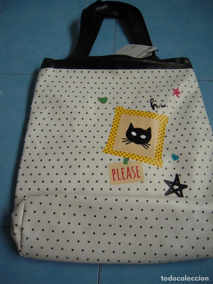Nuevo: Bolso shopper estrellas, dibujos y texto - Foto 4