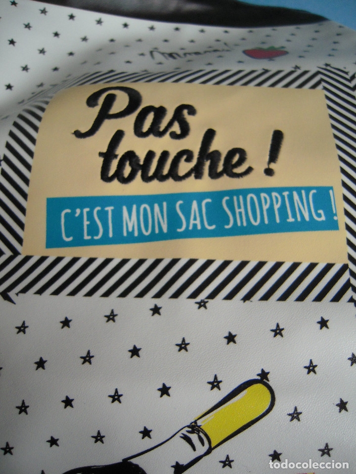 Nuevo: Bolso shopper estrellas, dibujos y texto - Foto 7