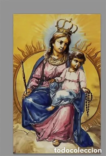 Nuevo: Azulejo 20x30 de la Virgen del Rosario - Foto 1