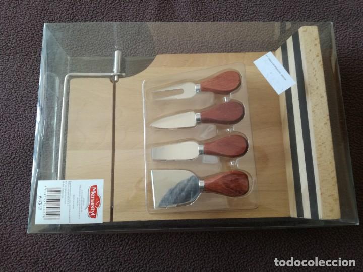 Nuevo: TABLA DE QUESOS CON CUCHILLOS E HILO. SIN USAR. - Foto 2