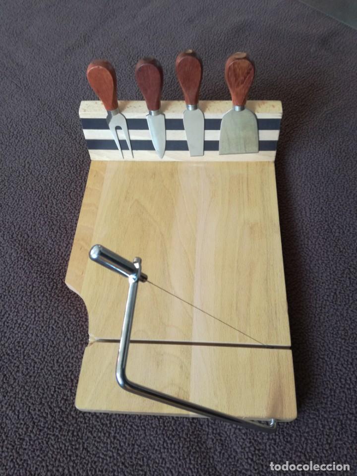 Nuevo: TABLA DE QUESOS CON CUCHILLOS E HILO. SIN USAR. - Foto 3