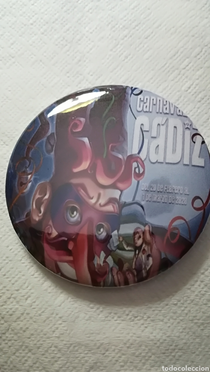 Nuevo: CHAPA DE 58 mm DEL CARNAVAL DE C&Aacute;DIZ 2020