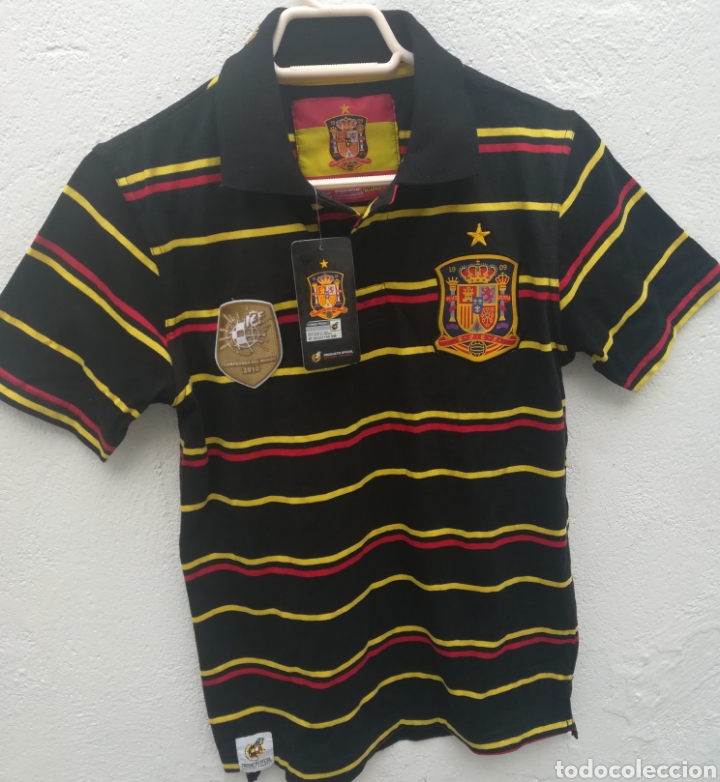 Nuevo: Camiseta oficial Real Federaci&oacute;n espa&ntilde;ola de f&uacute;tbol Campeones 2010 talla S