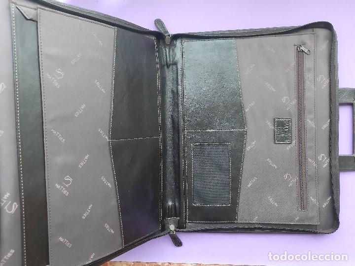 Nuevo: CARTERA PORTADOCUMENTOS DE PIEL NUEVA A ESTRENAR  MULTIPLES COMPARTIMENTOS MARCA MATTIES - Foto 2