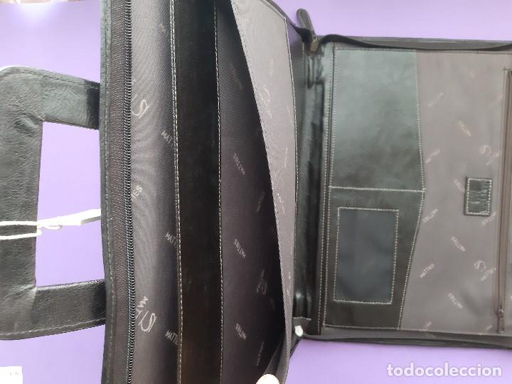 Nuevo: CARTERA PORTADOCUMENTOS DE PIEL NUEVA A ESTRENAR  MULTIPLES COMPARTIMENTOS MARCA MATTIES - Foto 5