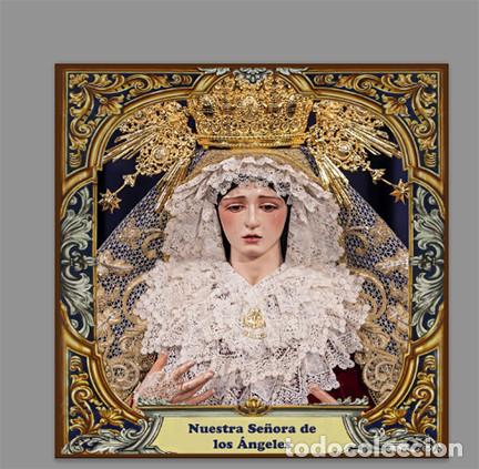 Nuovo: Azulejo 20x20 ctm de Nuestra Se&ntilde;ora de los &Aacute;ngeles de Sevilla (Hermandad de los Negritos)