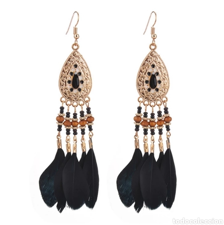 Nuevo: Pendientes &Eacute;tnicos plumas ENV&Iacute;O GRATIS!! - Foto 1