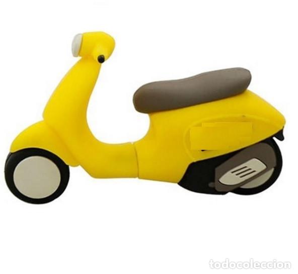 Nuevo: Pendrive Pen Drive USB Cl&eacute; 64GB Moto motocicleta motorcycle Vespa (Amarilla)