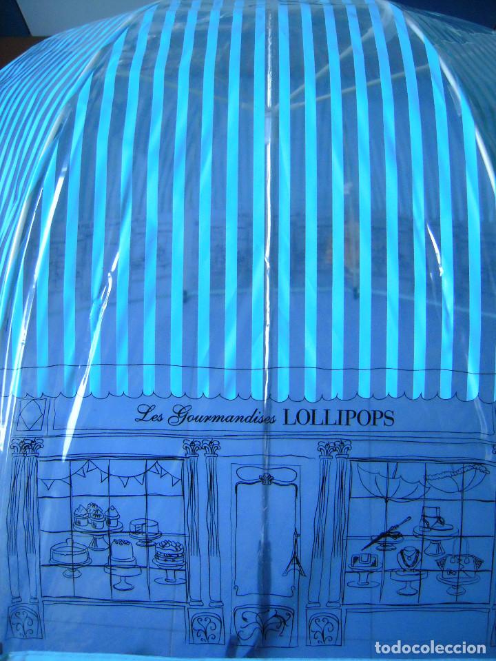 Nuevo: Paraguas transparente celeste Lollipops - Foto 6