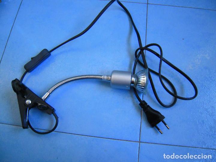 Nuevo: Flexo con pinza bombilla hal&oacute;gena - Foto 1
