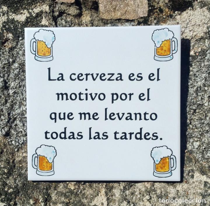 Nuevo: Azulejo Frase Cerveza - Foto 1