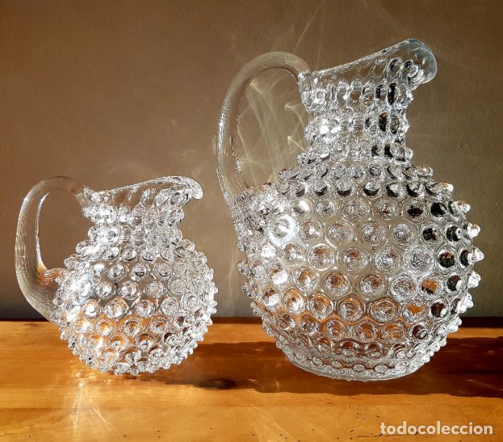 Nuevo: 2 Jarras en Cristal hechas a mano. Bohemia - Foto 6