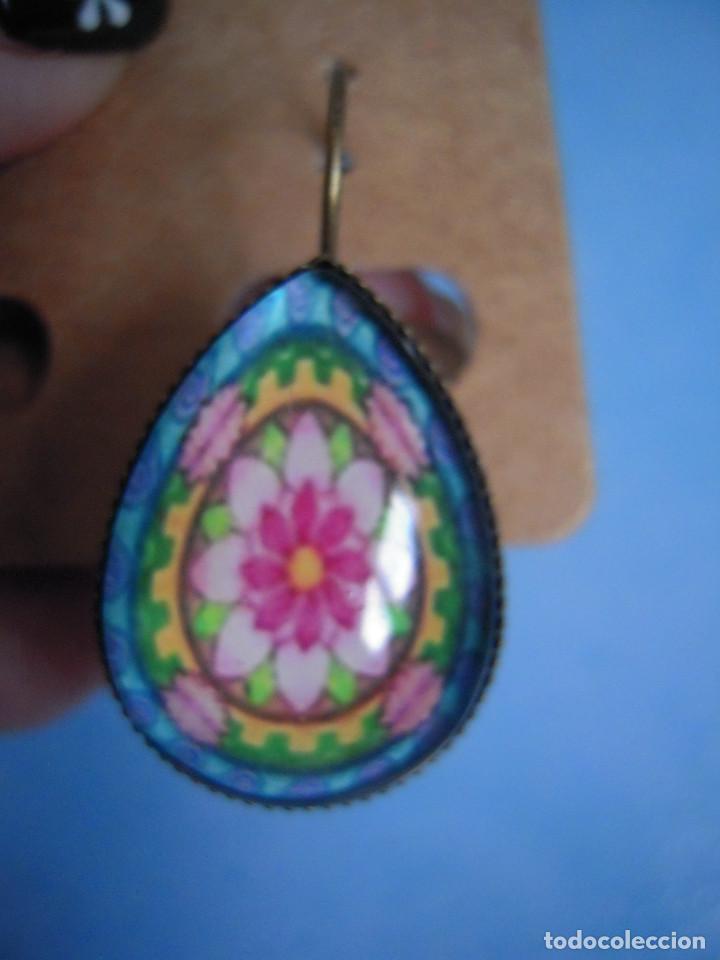 Nuevo: Pendientes artesanales mandala multicolor - Foto 2