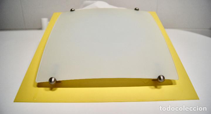 Nuevo: Aplique/plaf&oacute;n amarillo y cristal - Foto 3