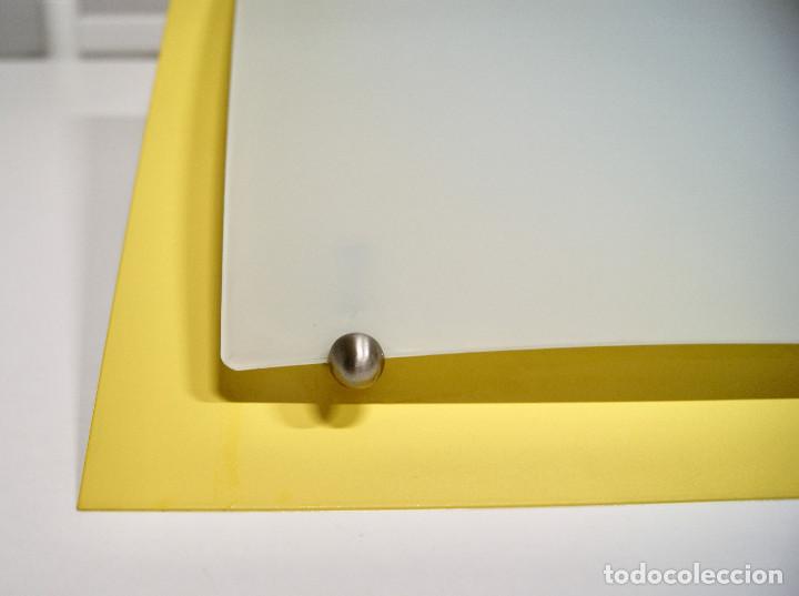 Nuevo: Aplique/plaf&oacute;n amarillo y cristal - Foto 4