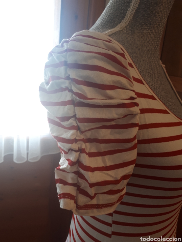 Nuevo: Vestido rayas blanco y rojo el&aacute;stico S-M - Foto 2