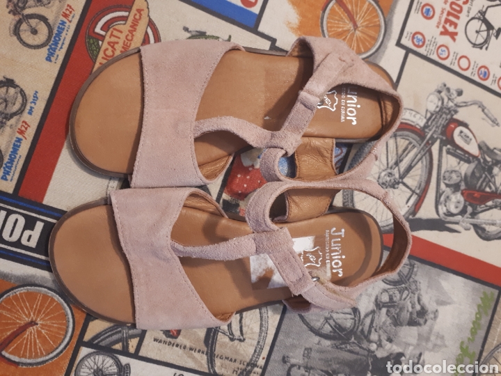 Nuovo: Sandalias nuevas piel serraje talla 31 rosa