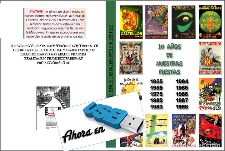 Nuevo: IMAGENES PARA EL RECUERDO EN USB FIESTAS DE LA MAGDALENA 1955, 59,75, 82, 83, 84, 85, 86, 87 Y 88