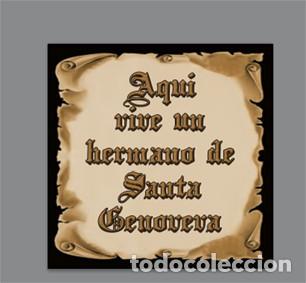 Neu: Azulejo 20x20 de Aqu&iacute; vive un Hermano de Santa Genoveva - Azulejos cofrades