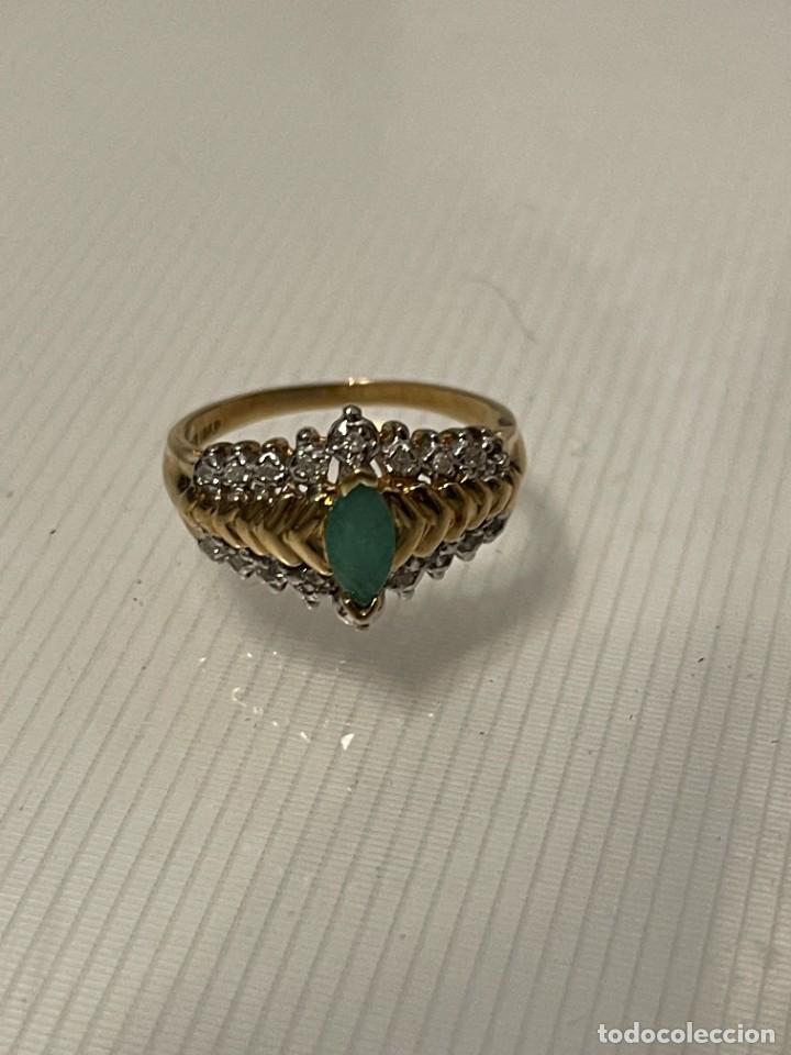 Nuevo: ANILLO oro con esmeralda central - Foto 3