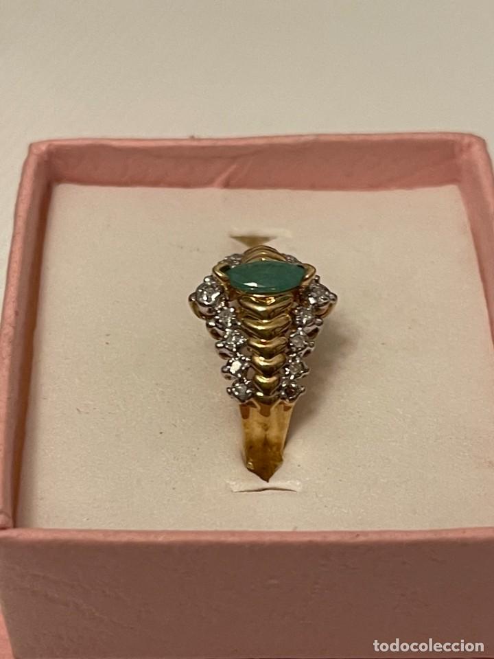 Nuevo: ANILLO oro con esmeralda central - Foto 6