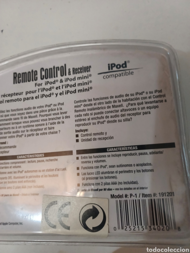 Nuevo: Mando a distancia y receptor IPoD e IPOD mini marca maxell modelo P-1 - Foto 4
