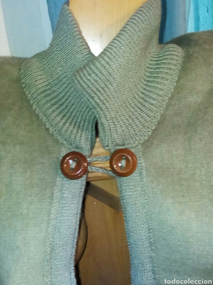 Nuevo: Poncho verde de alpaca - Foto 3