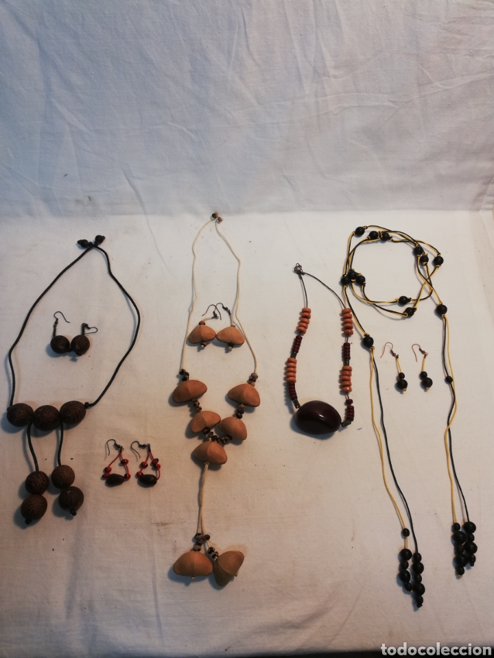 Nuevo: COLLARES Y PENDIENTES DE SEMILLA. MADERA. BISUTER&Iacute;A. I - Foto 2