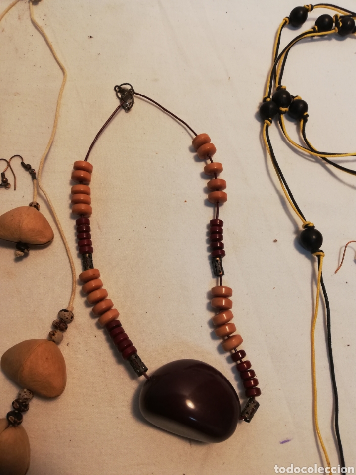 Nuevo: COLLARES Y PENDIENTES DE SEMILLA. MADERA. BISUTER&Iacute;A. I - Foto 6