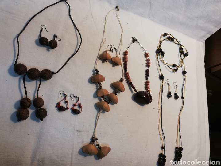 Nuevo: COLLARES Y PENDIENTES DE SEMILLA. MADERA. BISUTER&Iacute;A. I - Foto 13