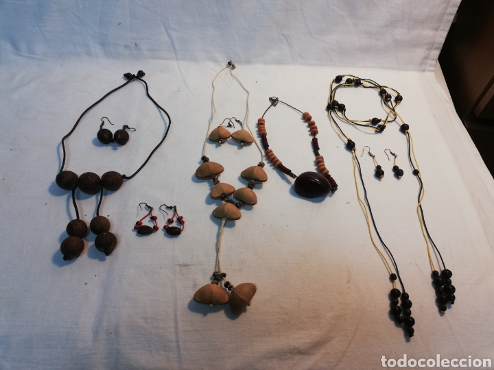 Nuevo: COLLARES Y PENDIENTES DE SEMILLA. MADERA. BISUTER&Iacute;A. I - Foto 14