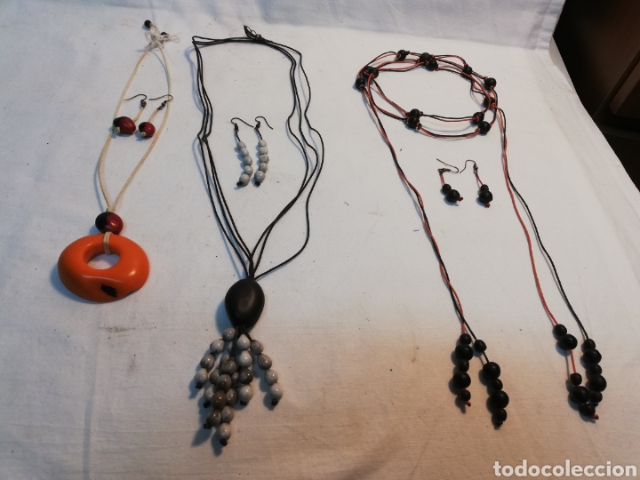 Nuevo: COLLARES Y PENDIENTES DE SEMILLAS. MADERA. BISUTER&Iacute;A. III - Foto 8