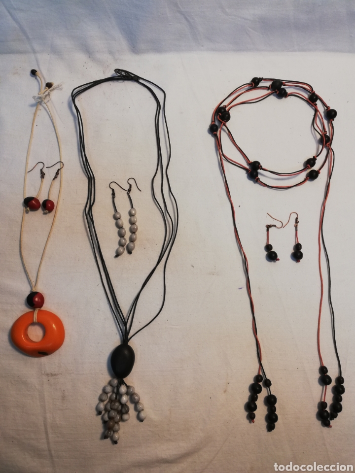 Nuevo: COLLARES Y PENDIENTES DE SEMILLAS. MADERA. BISUTER&Iacute;A. III - Foto 1