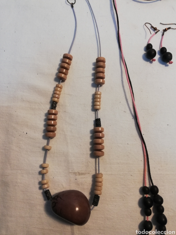 Nuevo: COLLARES Y PENDIENTES DE SEMILLAS. MADERA. BISUTER&Iacute;A. IV. - Foto 8