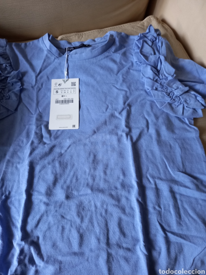 Nuevo: Camiseta azul Zara - Foto 2