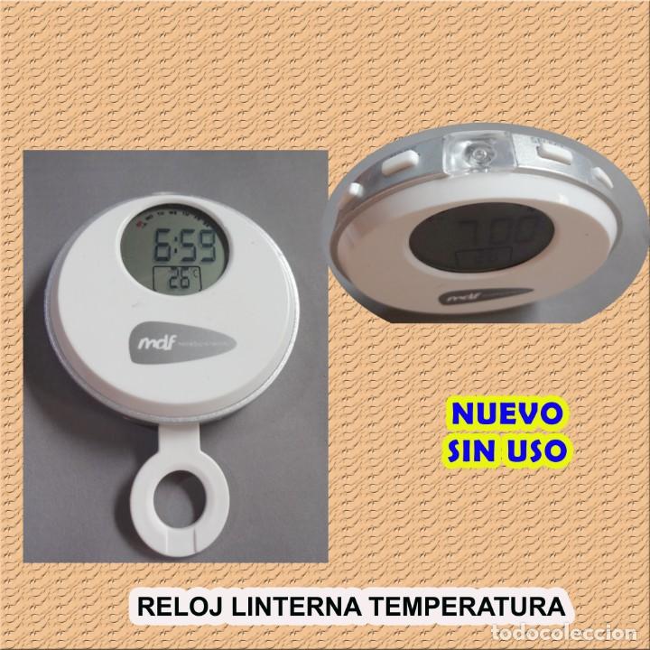 Nuevo: LINTERNA RELOJ CRONOMETRO - TEMPERATURA - HORA y DIA - Foto 1