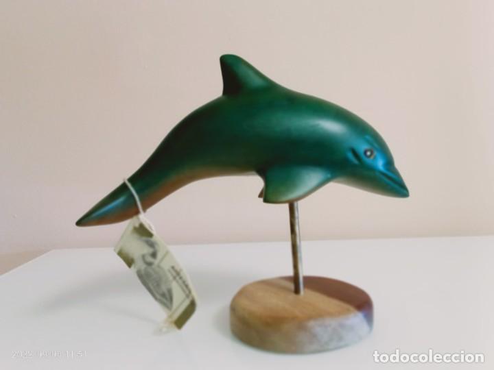 Nuevo: DELFIN TALLADO EN MADERA - Foto 1