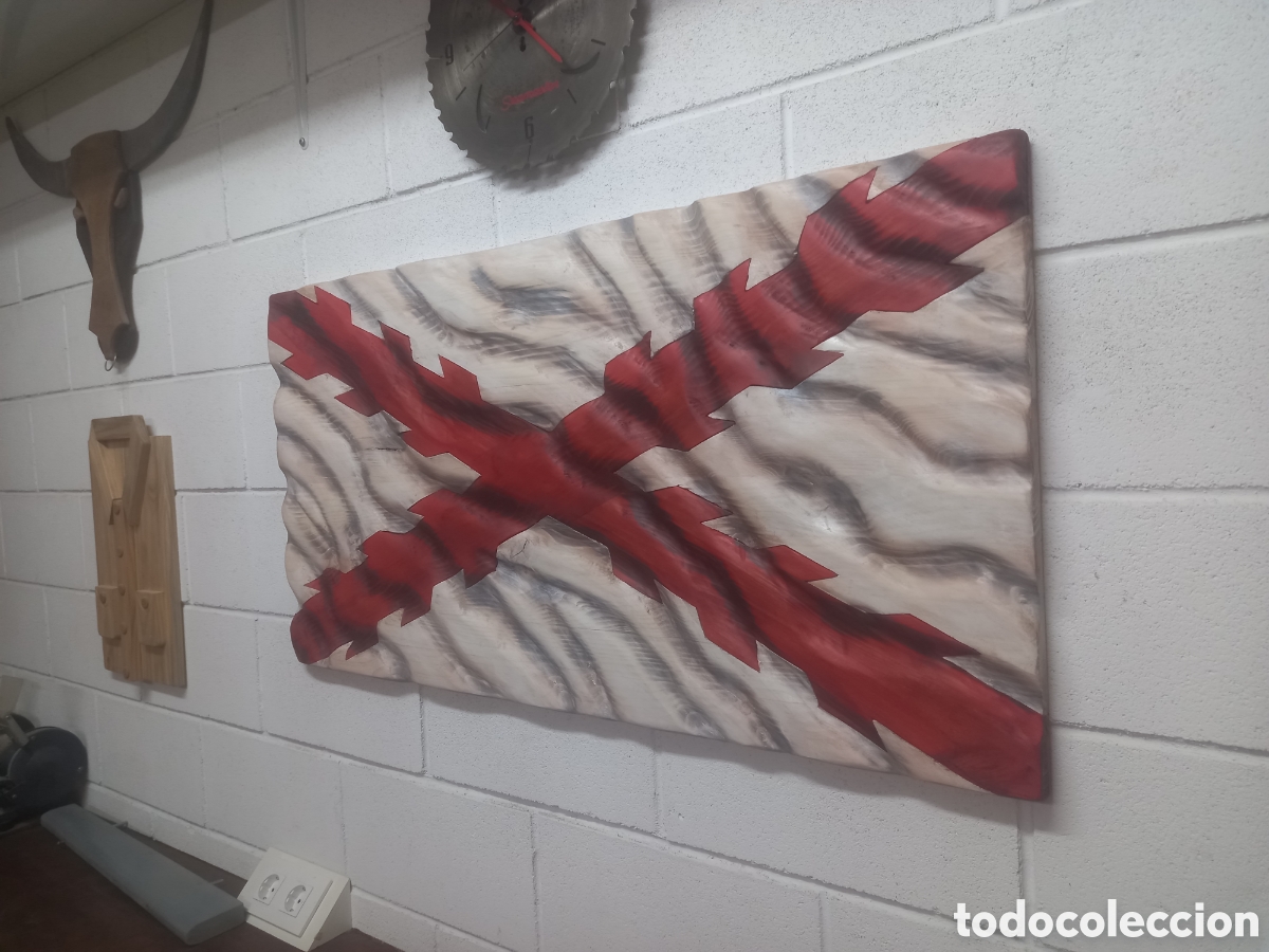 Nuevo: Bandera imperial espa&ntilde;ola de madera - Foto 3