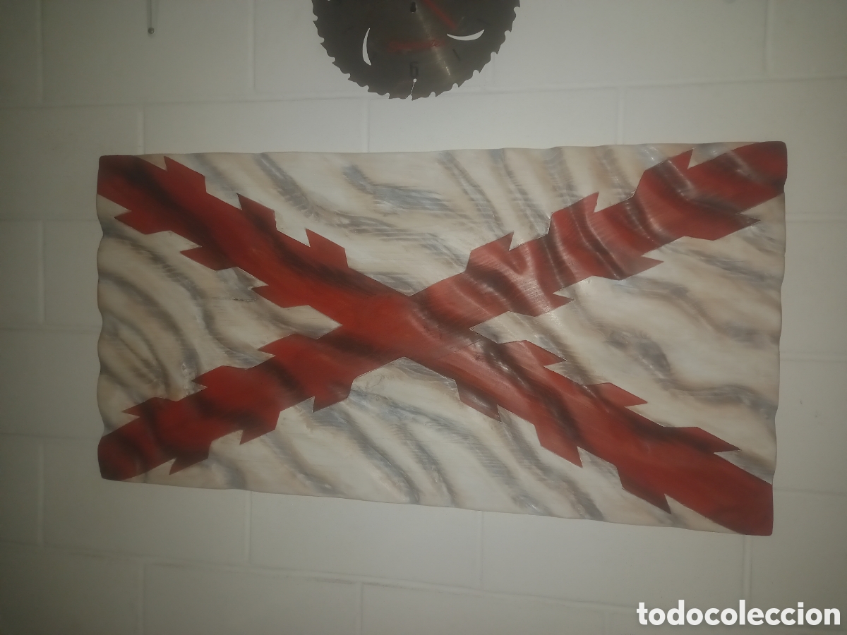 Nuevo: Bandera imperial espa&ntilde;ola de madera - Foto 1