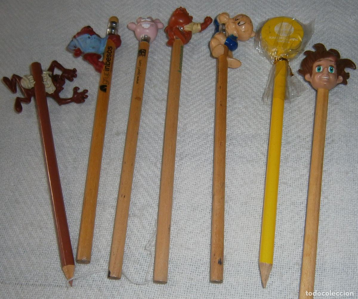 Nuevo: lapices con mu&ntilde;ecos PVC lote de siete - Foto 1
