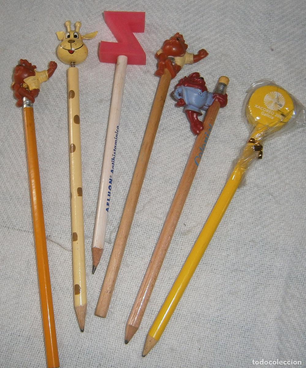 Nuevo: lapices con mu&ntilde;ecos PVC lote de seis - Foto 1