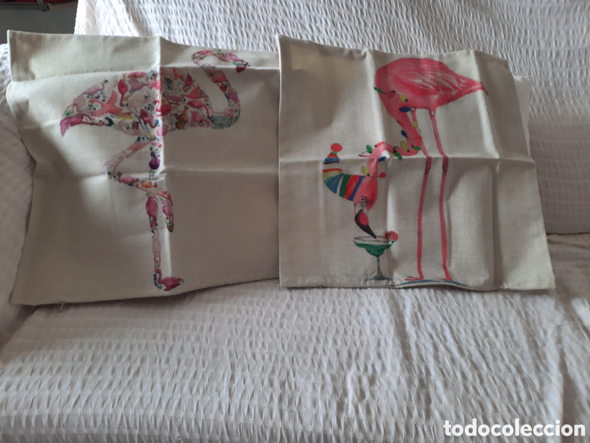 Nuevo: Tres fundas para cojin de lino y algodon 45x45. - Foto 1