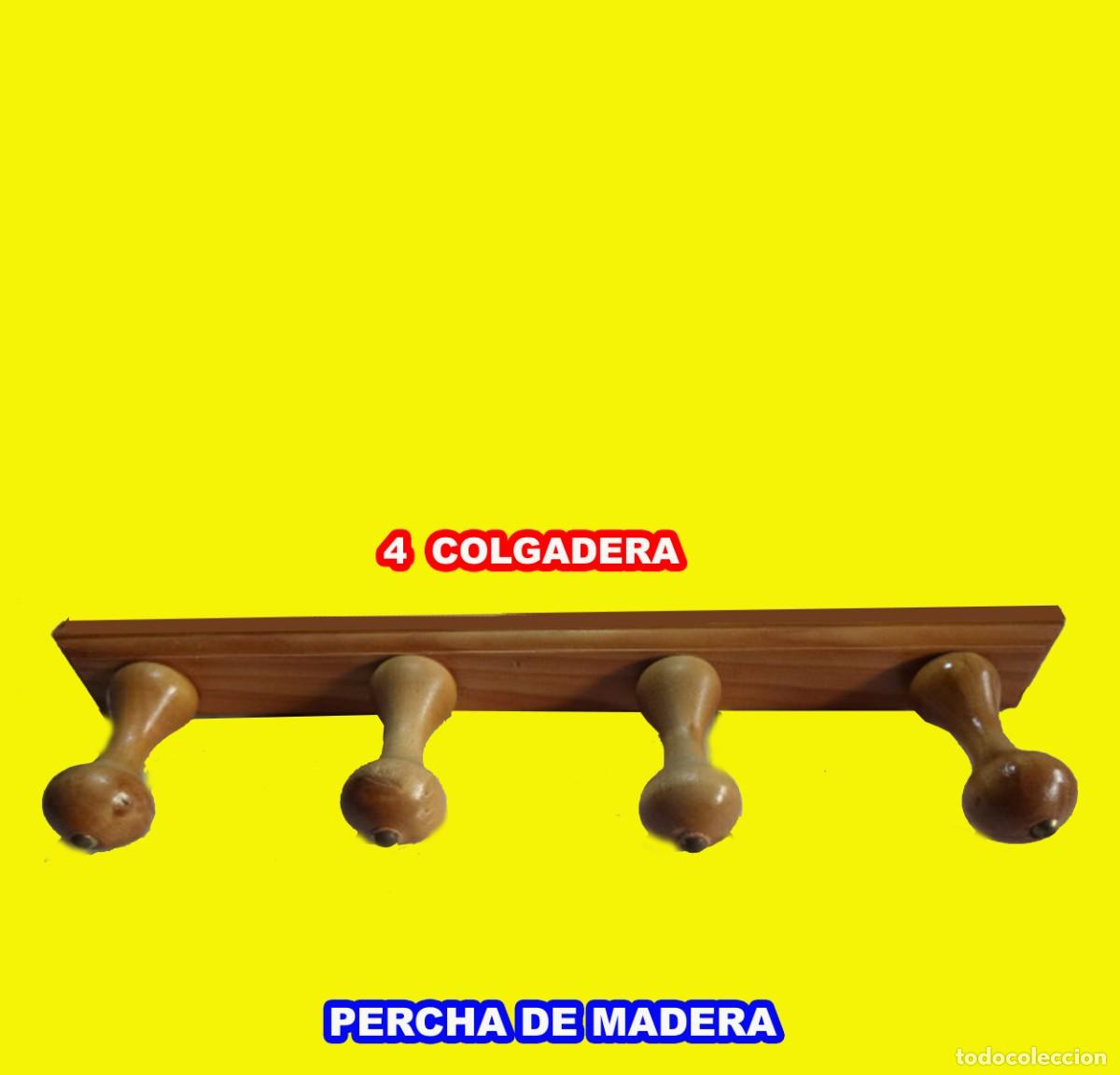 Nuevo: PERCHERO DE MADERA CON 4 COLGADORES - Foto 1